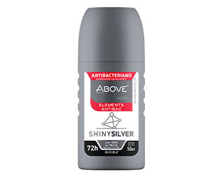 Desodorante Antitranspirante Above Roll-on Elements Antibac Shiny Silver (M) 50ml